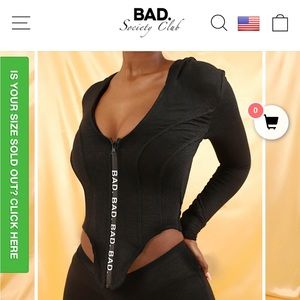 Bad society club hoodie corset